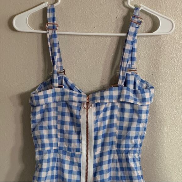 For Love and Lemons Dixie Gingham Bow Romper S - Picture 4 of 11